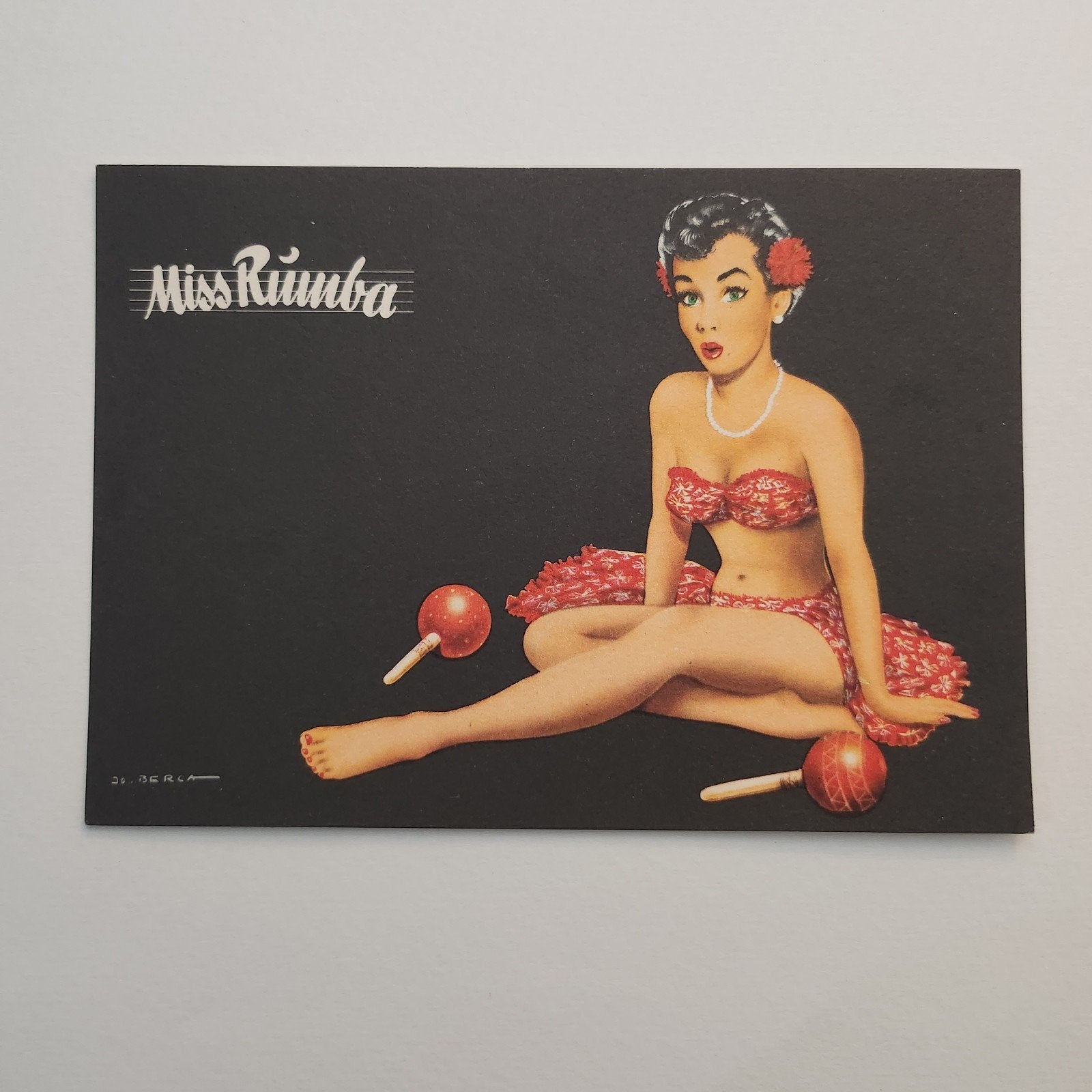 Zeldzame Jo Berca 'Miss Rumba' Pin-up Ansichtkaart, Verzenden, 1940 tot 1960, Ongelopen, Duitsland