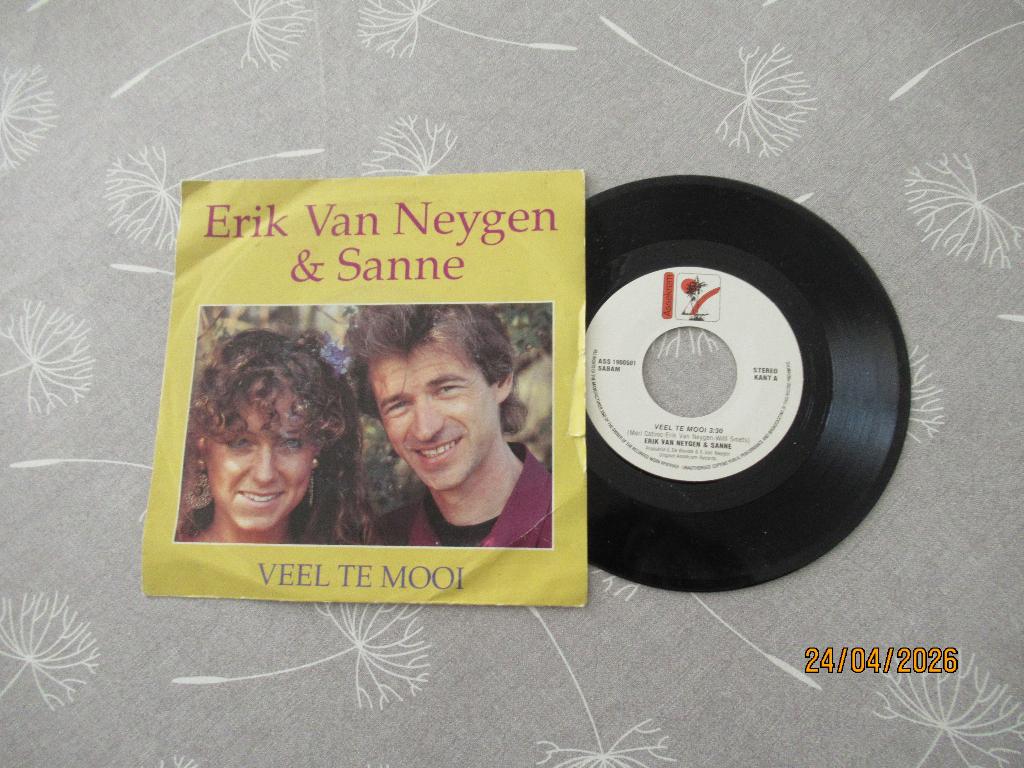 Erik van Neygen & Sanne   Veel te Mooi., Gebruikt, 7 inch, Single, Ophalen of Verzenden