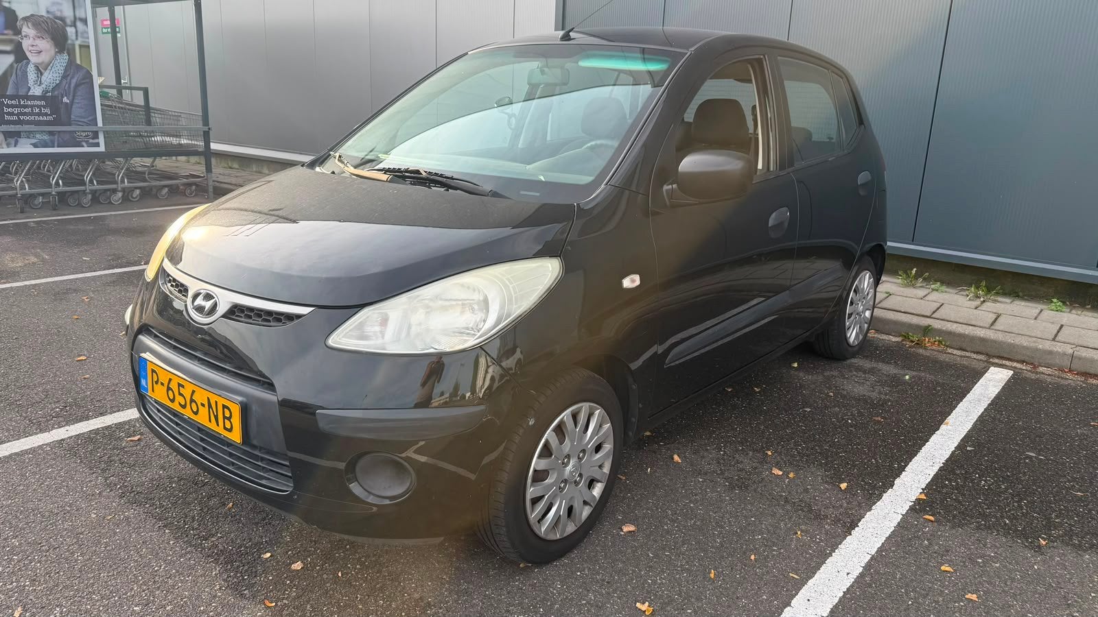 Hyundai i10 1.1 I 5DR 2009 Zwart, Auto's, Voorwielaandrijving, 31 €/maand, 4 cilinders, 400 kg