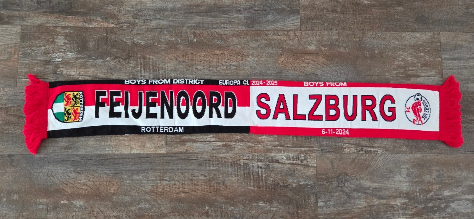 Sjaal Feyenoord - Salzburg, Ophalen of Verzenden, Zo goed als nieuw, Feyenoord, Vaantje of Sjaal