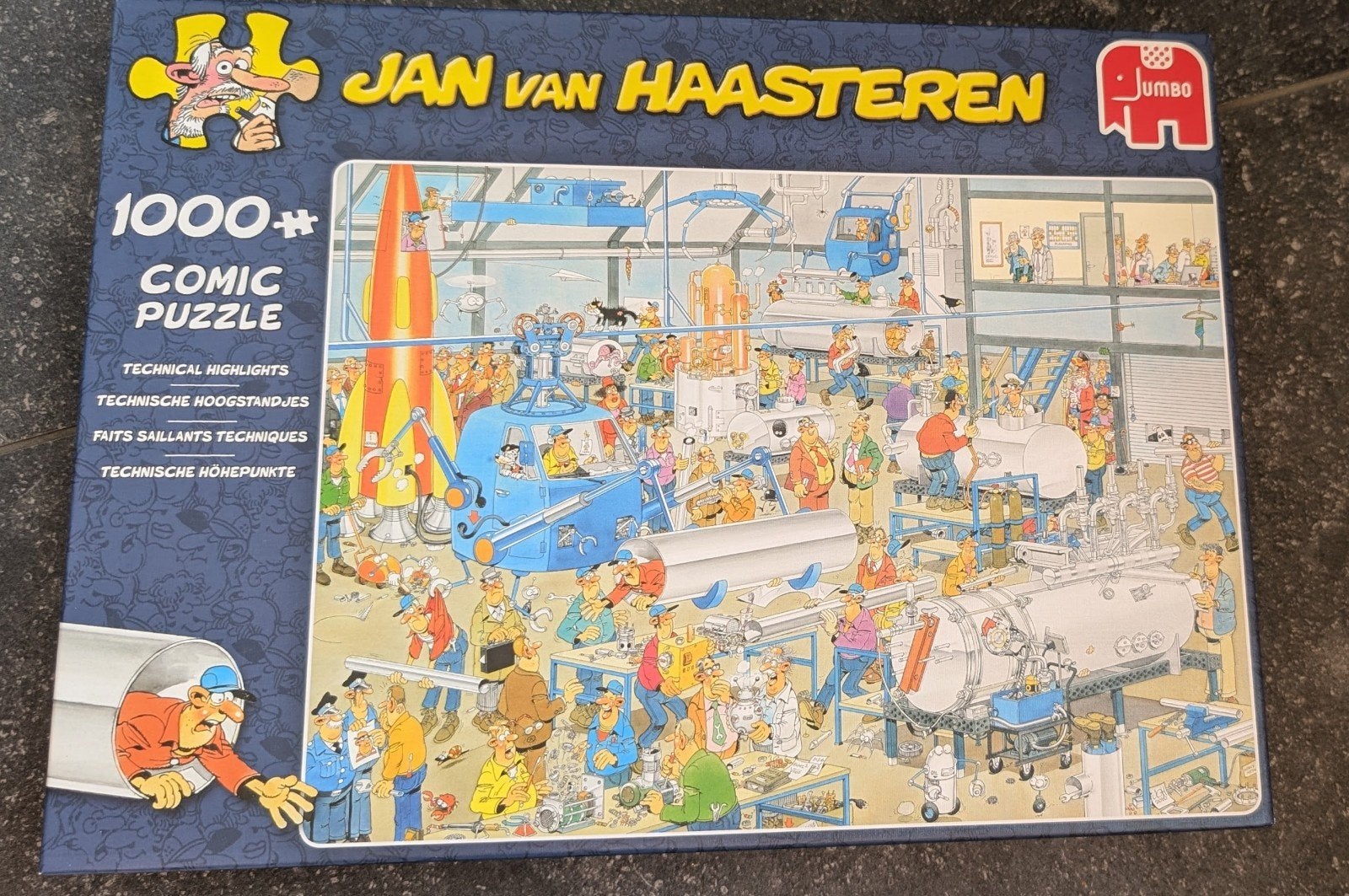 Jan van Haasteren Puzzel - Technische Hoogstandjes 1000, Ophalen, 500 t/m 1500 stukjes, Gebruikt, Legpuzzel