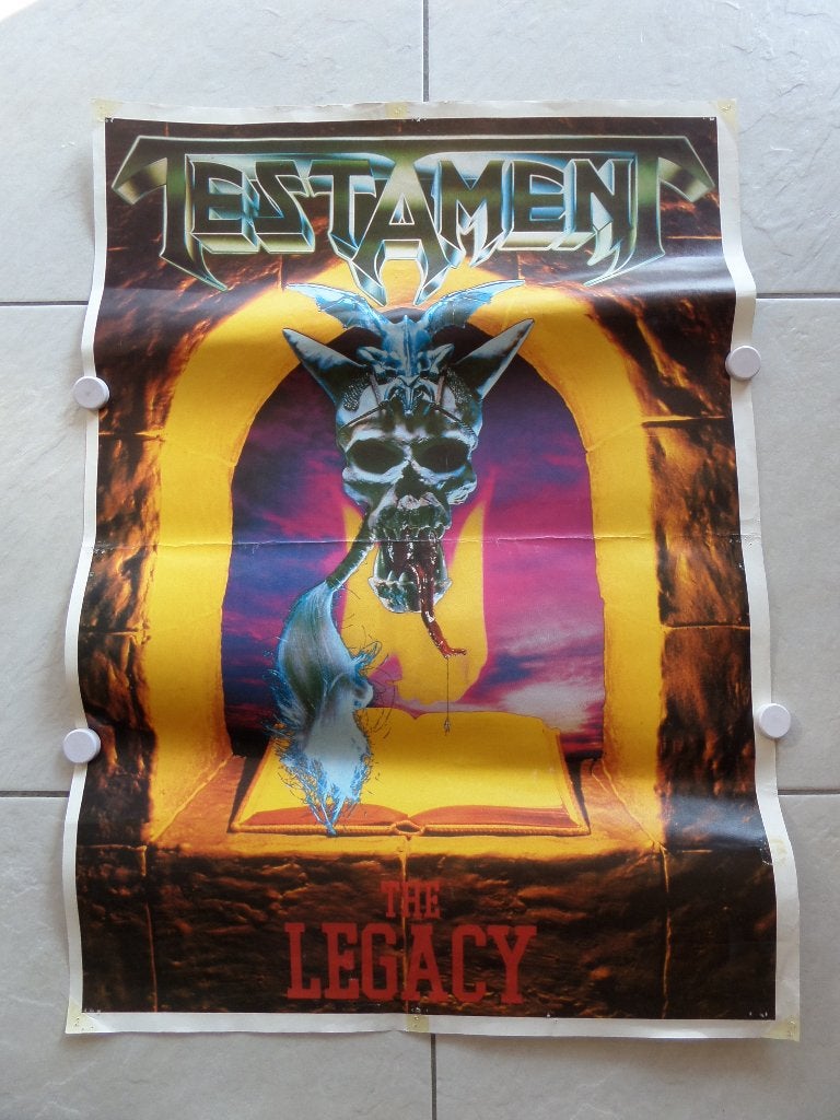 TESTAMENT - the legacy poster jaren 80, Ophalen of Verzenden, A1 t/m A3, Muziek, Rechthoekig Staand