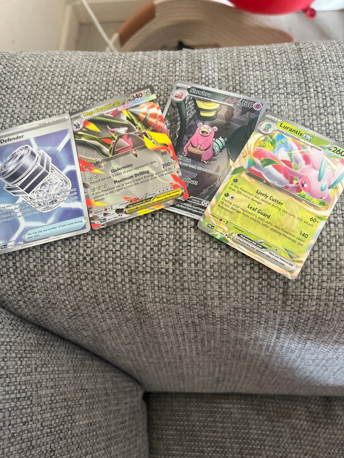 Pokémon Kaarten: Mega Excadrill EX, Slowbro, Lurantis EX, De, Ophalen of Verzenden, Gebruikt, Meerdere kaarten, Foil