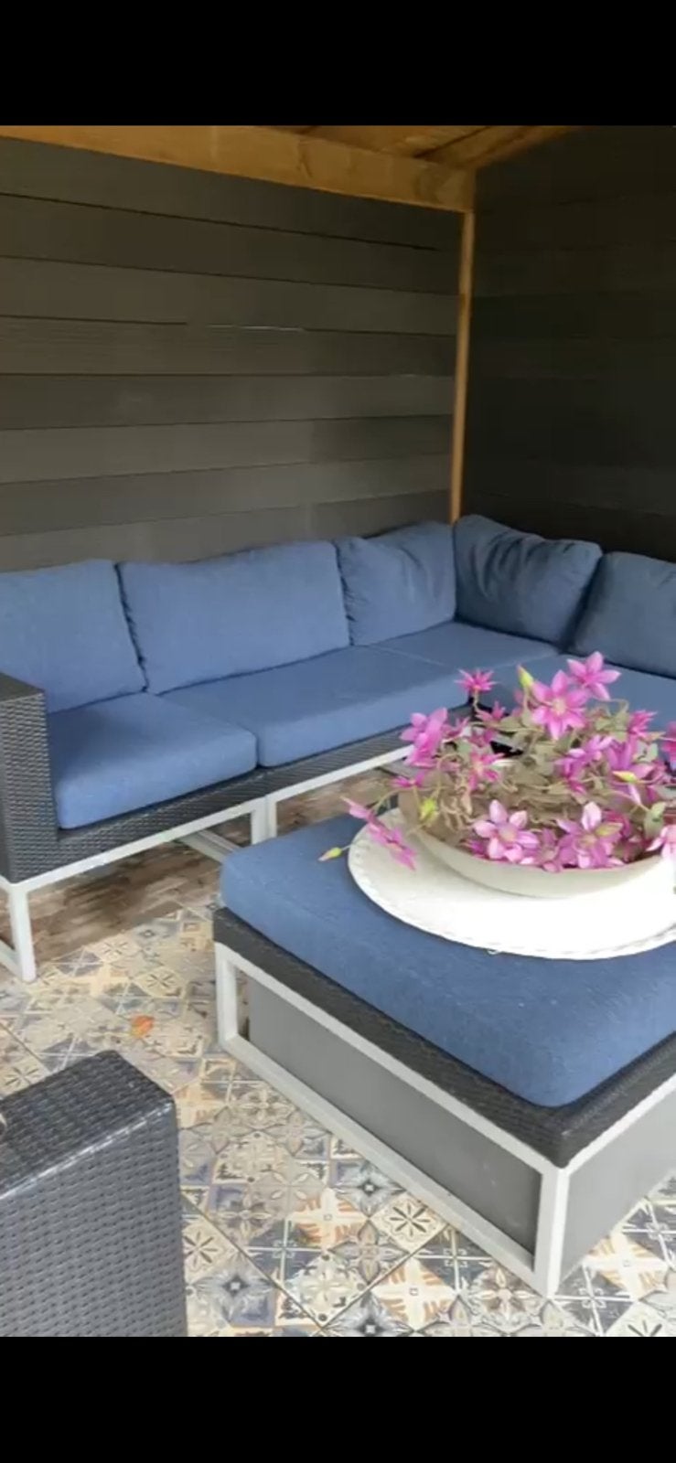 Lounge set, tuinbank, tuinset, tuinkussens, Tuin en Terras, Tuinsets en Loungesets, Ophalen, Zo goed als nieuw, Aluminium