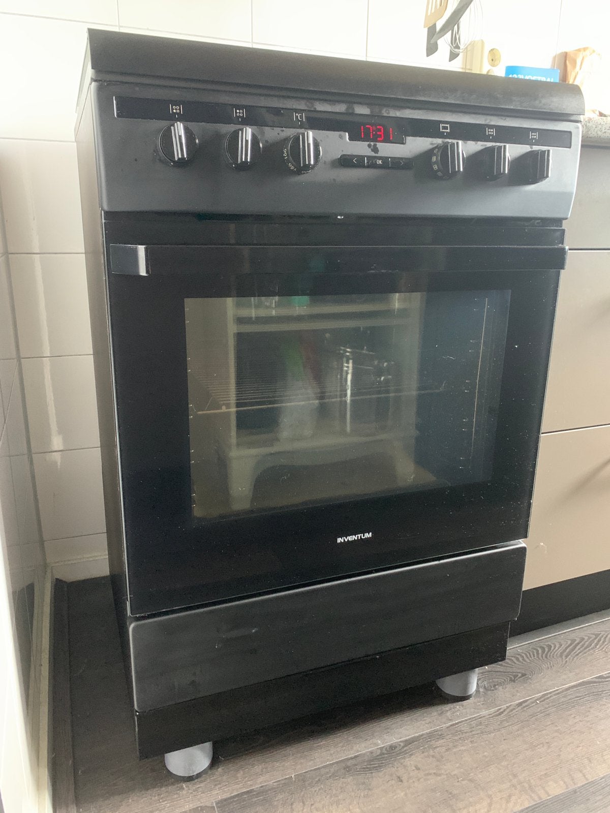 Zgan gasfornuis Inventum VFG6034WG Zwart, Ophalen, 4 kookzones, Zo goed als nieuw, Gas
