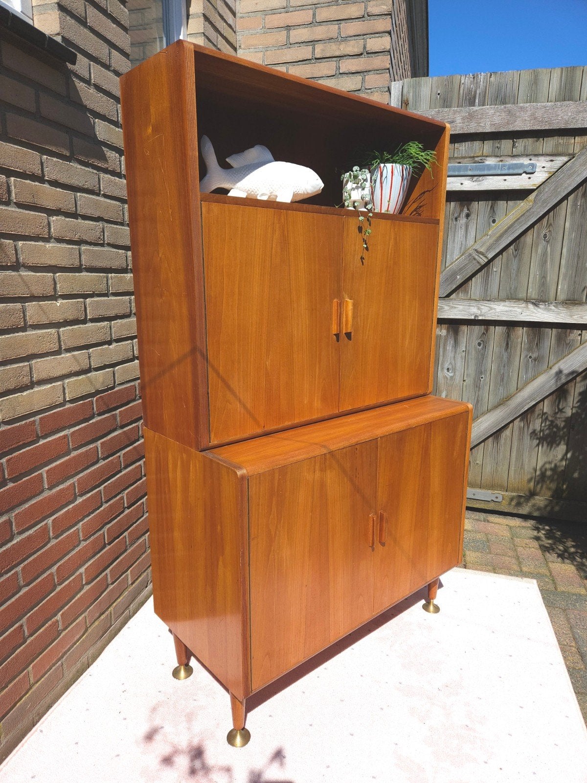 Vintage Mid Century A.A. Patijn highboard, .., Minder dan 150 cm, A. A. Patijn, 150 tot 200 cm