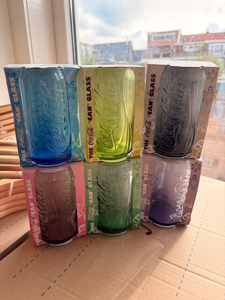 Coca-Cola "Can" Glazen Set - Diverse Kleuren, Ophalen, Nieuw, Meerkleurig, Overige merken