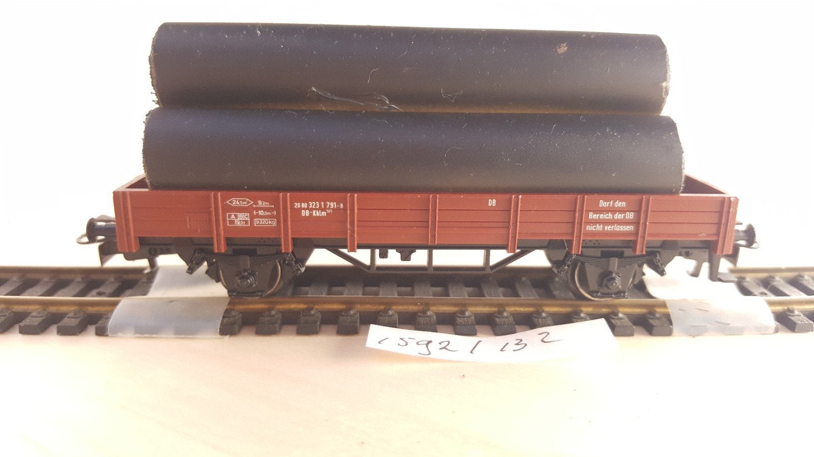 Marklin H0 4423 DB open lage bak wagen met belading, Wisselstroom, Wagon, Ophalen of Verzenden, Zo goed als nieuw