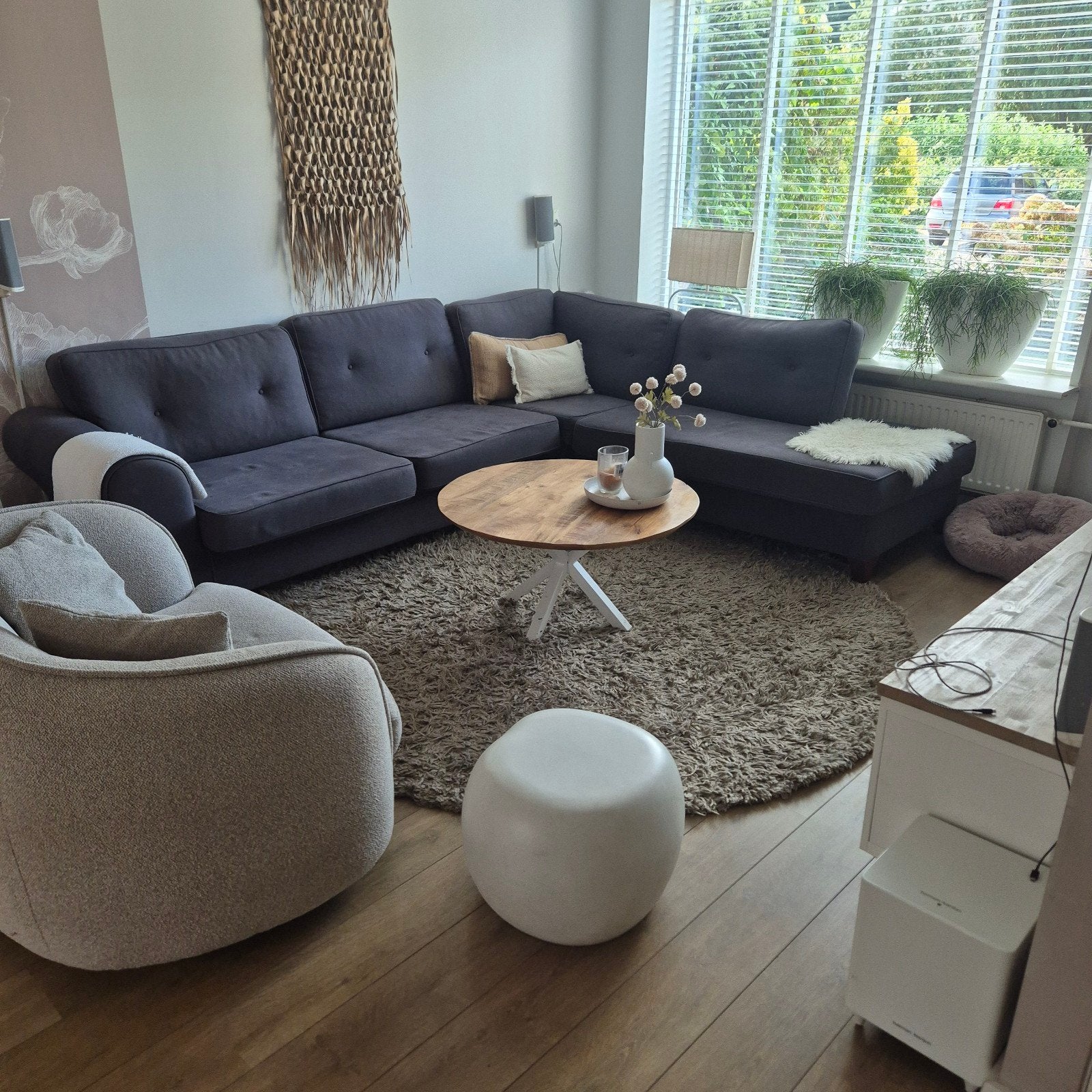 rond vloerkleed taupe, Gebruikt, Beige, Rond, 200 cm of meer