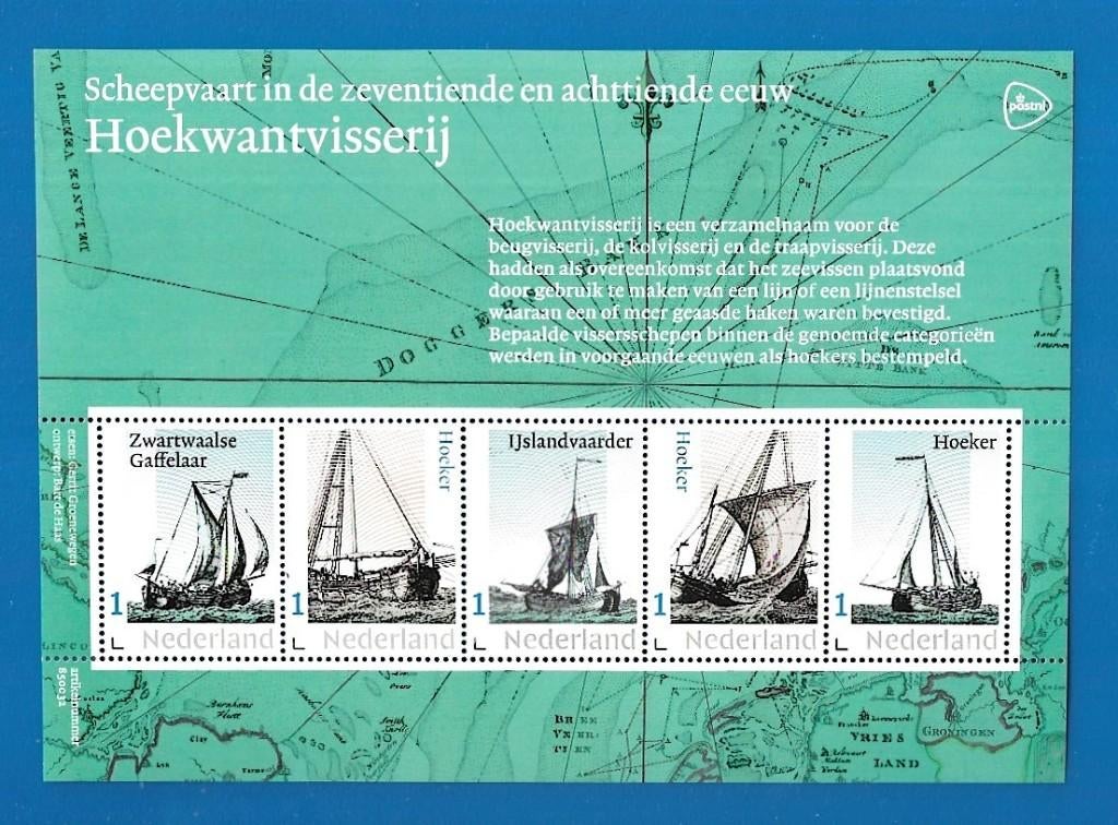 Scheepvaart in zeventiende en 18e eeuw Hoekwantvisserij, Postzegels en Munten, Verzenden, Na 1940, Postfris