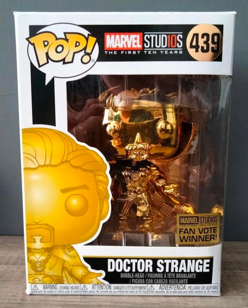 439 Doctor Strange Goud Marvel Funko Pop, Ophalen of Verzenden, Zo goed als nieuw