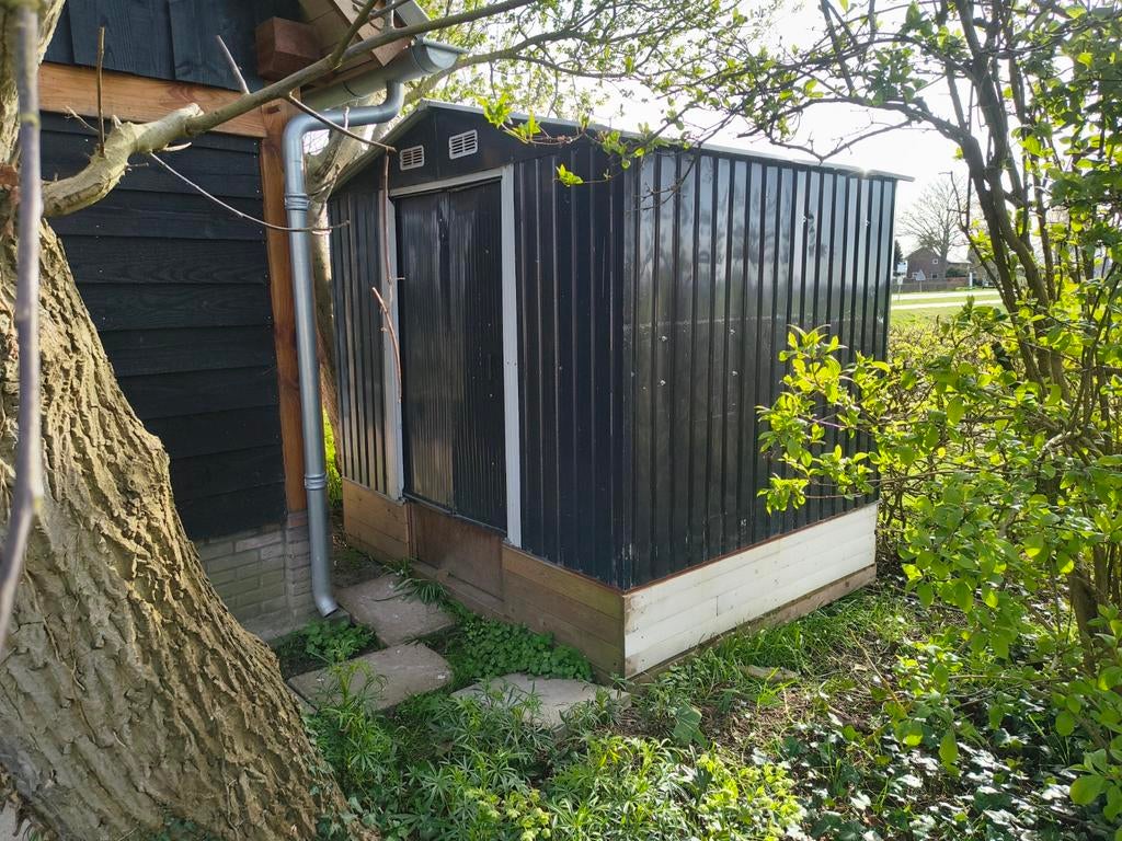 Luxe nooddouche met boiler en tuinhuis, Ophalen, Gebruikt