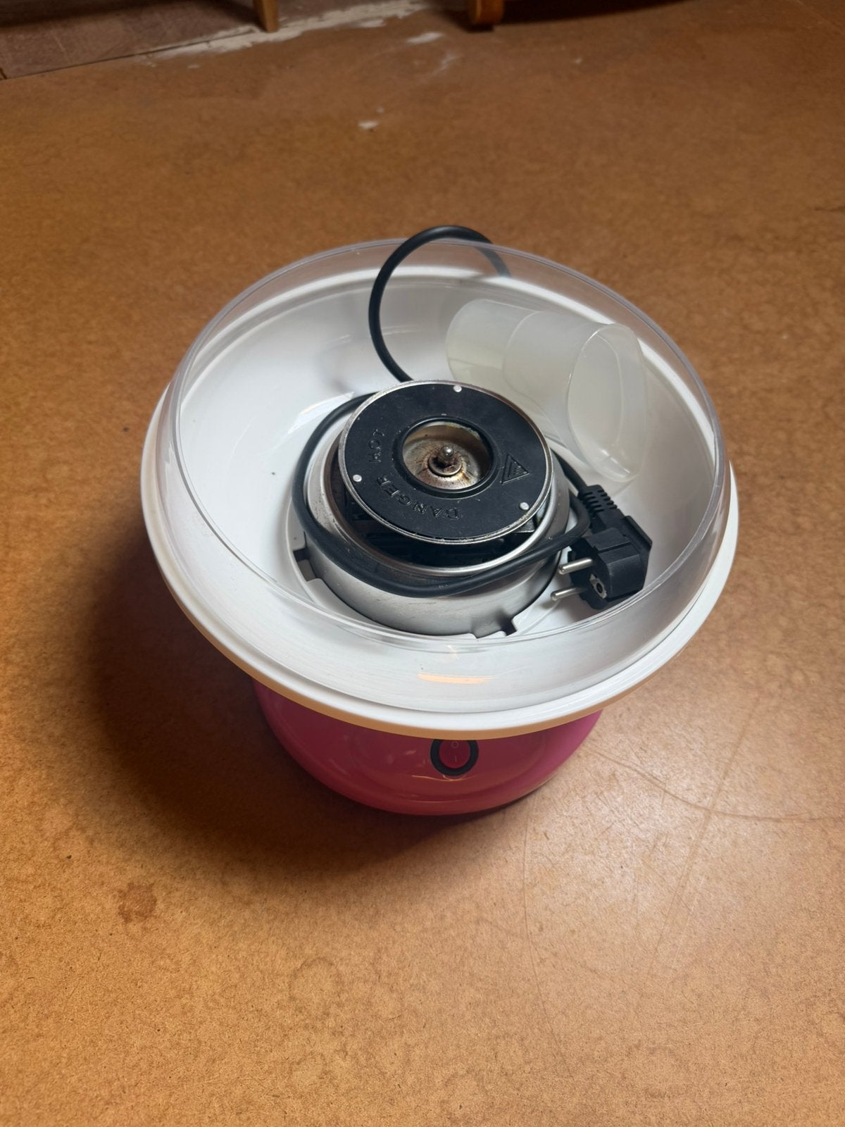 Suikerspinmachine, Ophalen, Gebruikt