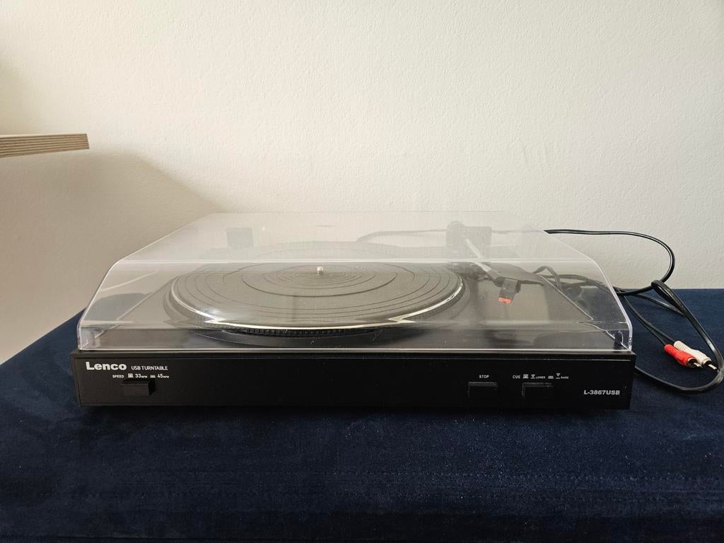 Lenco L-3867USB Platenspeler Zwart, Overige merken, Ophalen of Verzenden, Zo goed als nieuw, USB-aansluiting