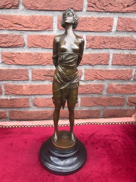licht erotisch bronzen beeld, DE MEESTERES, Ophalen of Verzenden, Brons