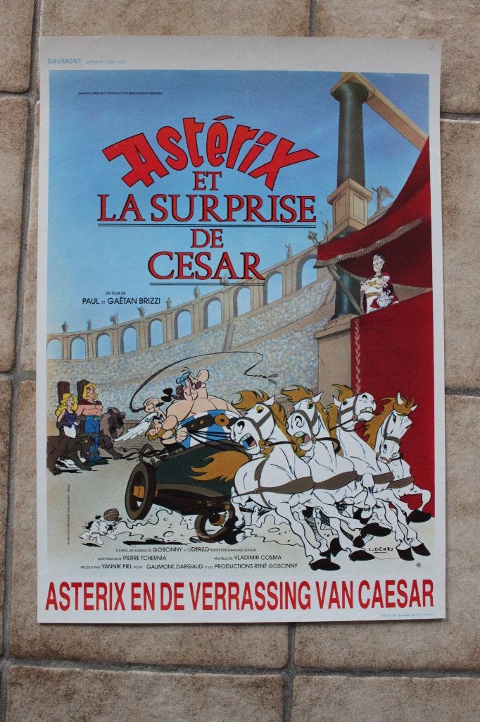 filmaffiche Asterix Versus Caesar 1985 filmposter, Rechthoekig Staand, Ophalen of Verzenden, Zo goed als nieuw, A1 t/m A3
