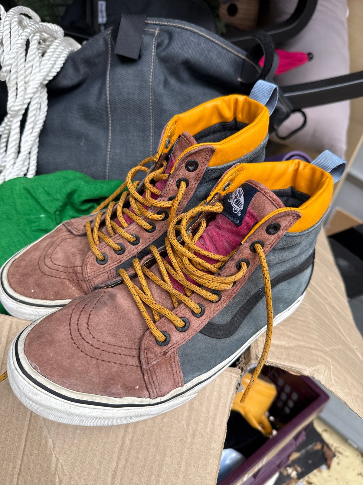 Vans Sk8-Hi MTE-1 Sneakers - Bruin/Grijs/Oranje, Ophalen, Bruin, Sneakers of Gympen, Gedragen