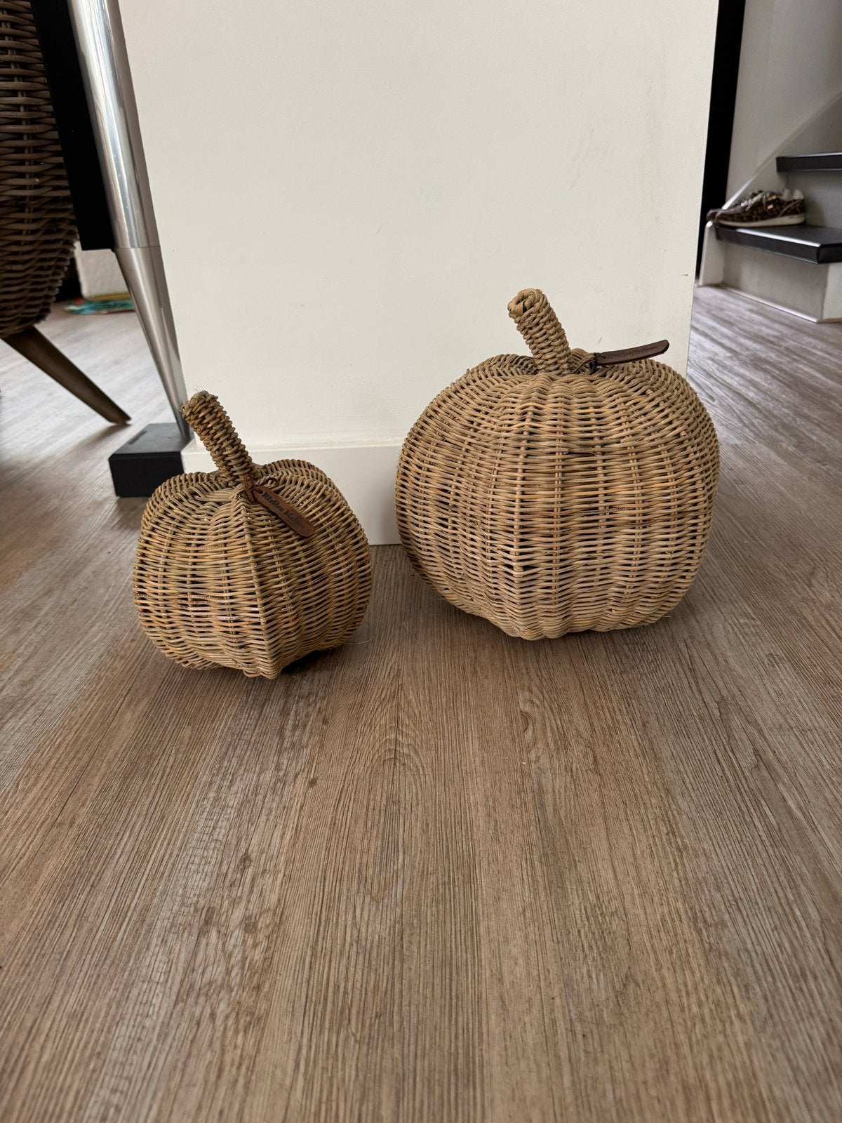 Riviera Maison set van 2 pompoenen, Beige, Ophalen of Verzenden, Natuurlijk materiaal, Landelijk