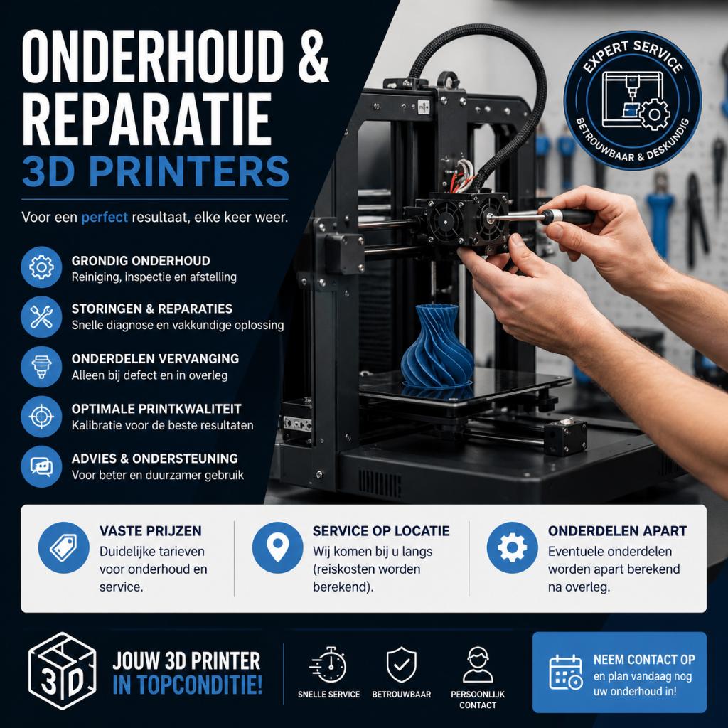 Onderhoud service 3D Printer, Computers en Software, 3D Printers, Info@pt3ds.com, Nieuw, Ophalen of Verzenden, ProTech3D Solutions