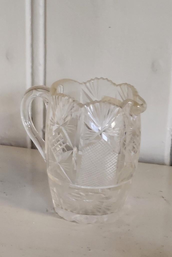 Antiek kannetje  facet geslepen kristal, Antiek en Kunst, Antiek | Glas en Kristal, Ophalen of Verzenden