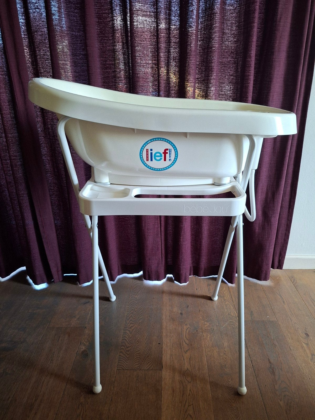 Bébé-jou badje met standaard en thermometer, Ophalen, Gebruikt, Badje, Bébé-jou
