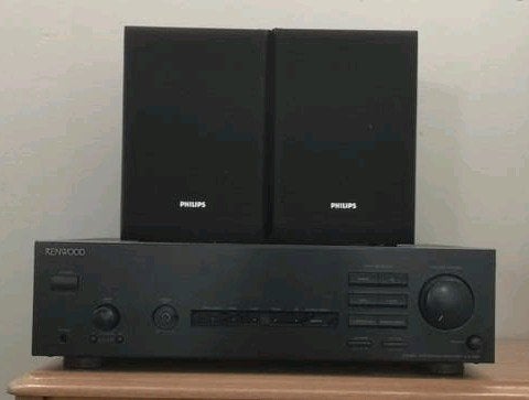 Stereo Set: Kenwood KA-1080 Amplifier + Philips Speakers, Ophalen of Verzenden