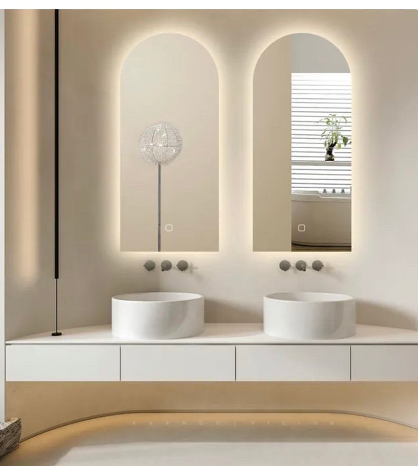 Arch toog spiegel 45x 100cm met verlichting, Minder dan 50 cm, Nieuw, Ophalen of Verzenden, Minder dan 100 cm