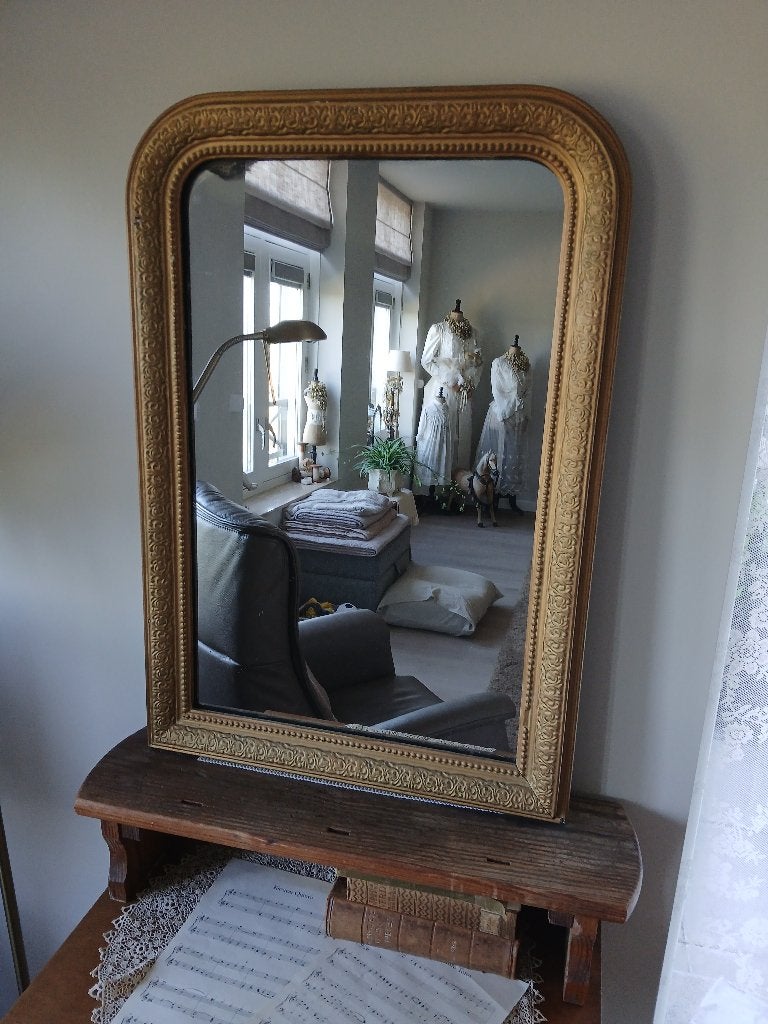 Oude spiegel, Ophalen, Rechthoekig, 50 tot 100 cm, Minder dan 100 cm