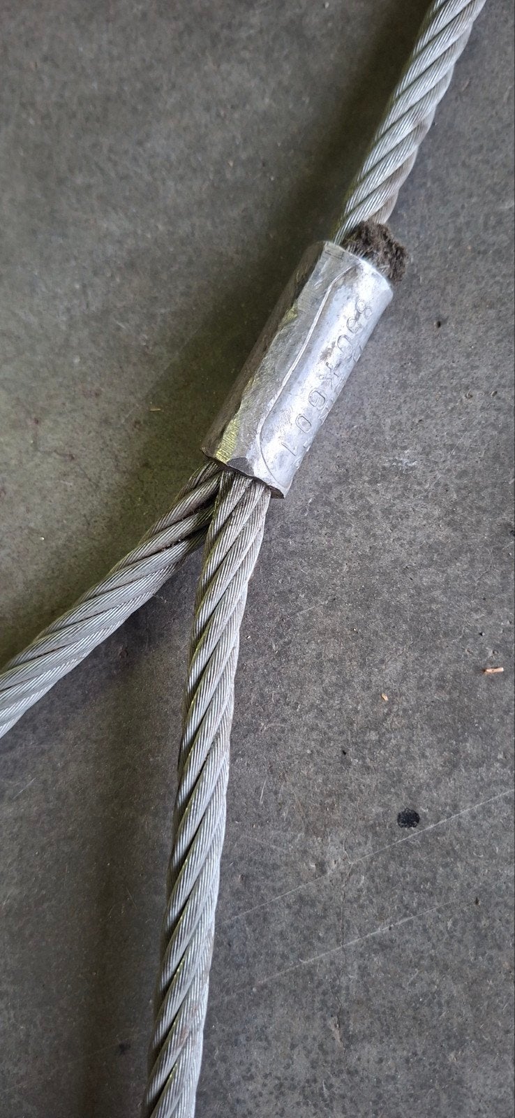 Stalen hijskabel / hijsstrop 10mm dik, 3.2m lang, 850kg, Ophalen