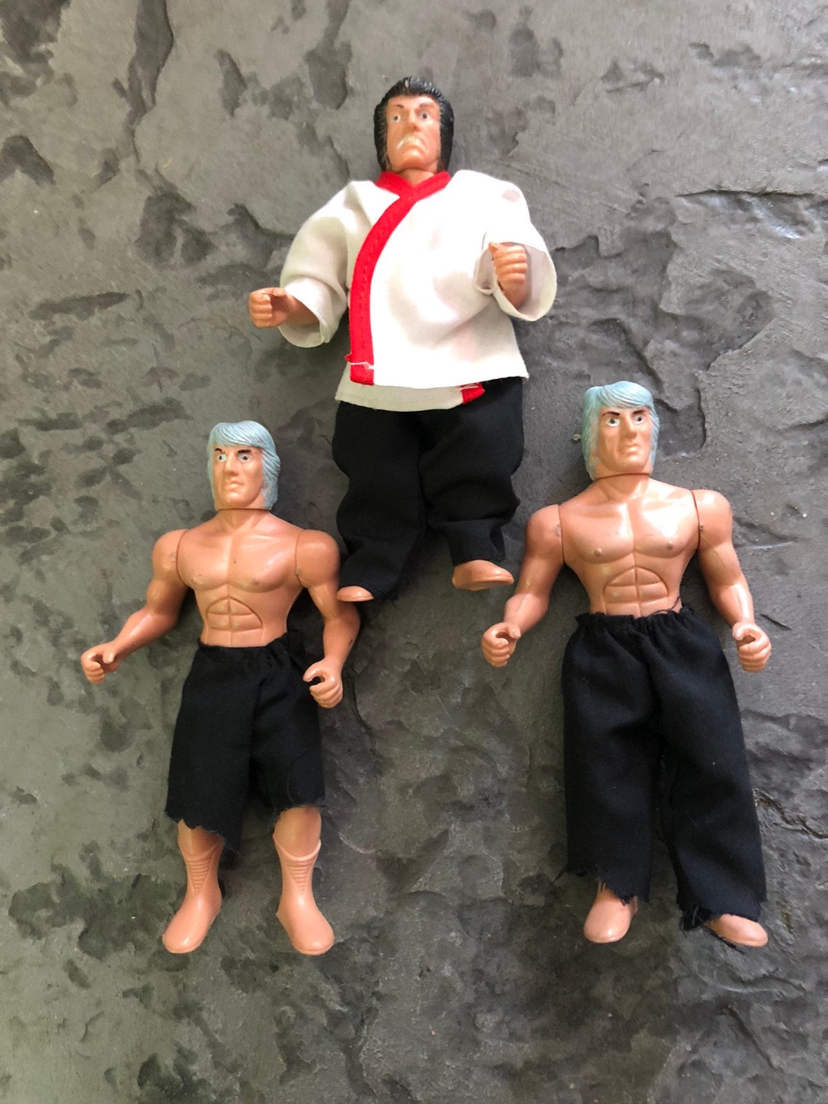 3 vintage karate figuren jaren 80, Ophalen, Gebruikt