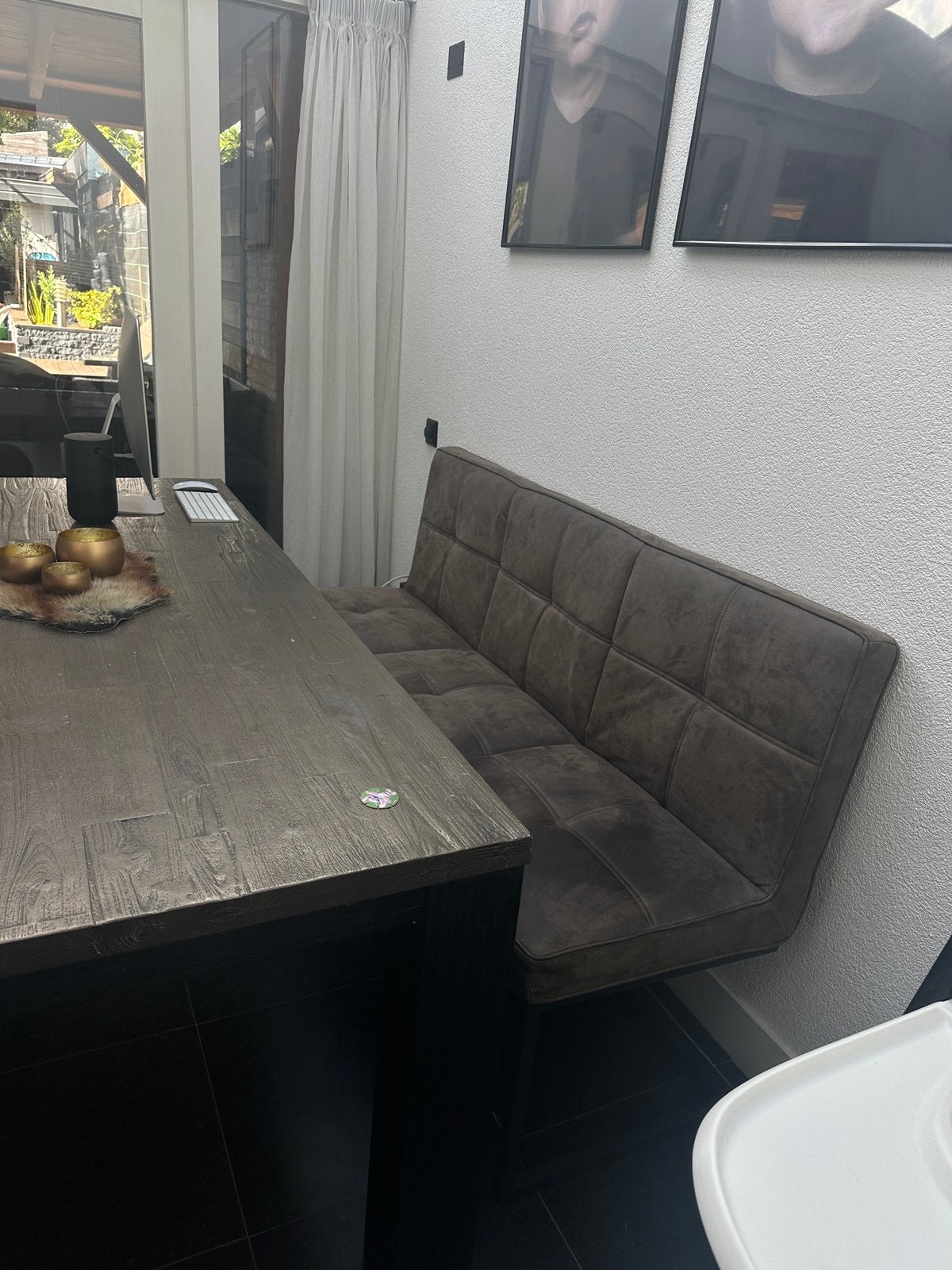 Bommel merk bank - Comfortabel en stijlvol, Ophalen, Gebruikt, Minder dan 75 cm, Driepersoons