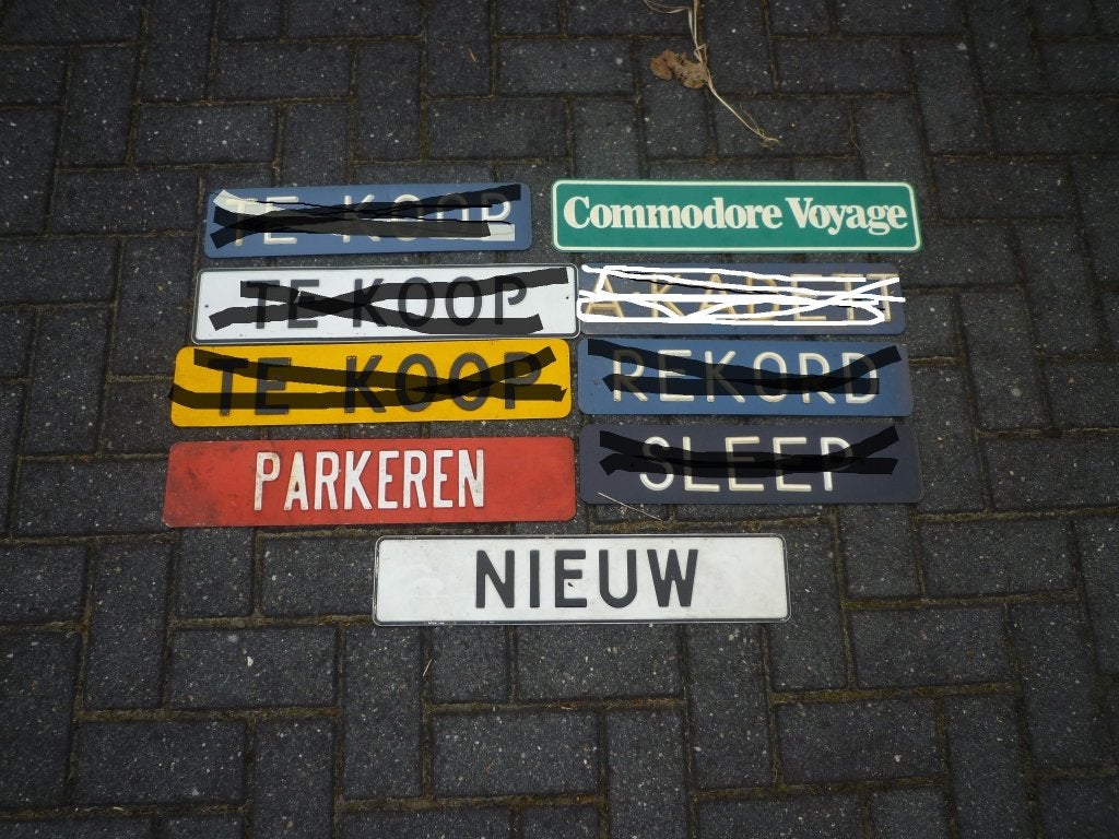 Kentekenplaten Nieuw; Parkeren. Commodore Voyage, Ophalen of Verzenden