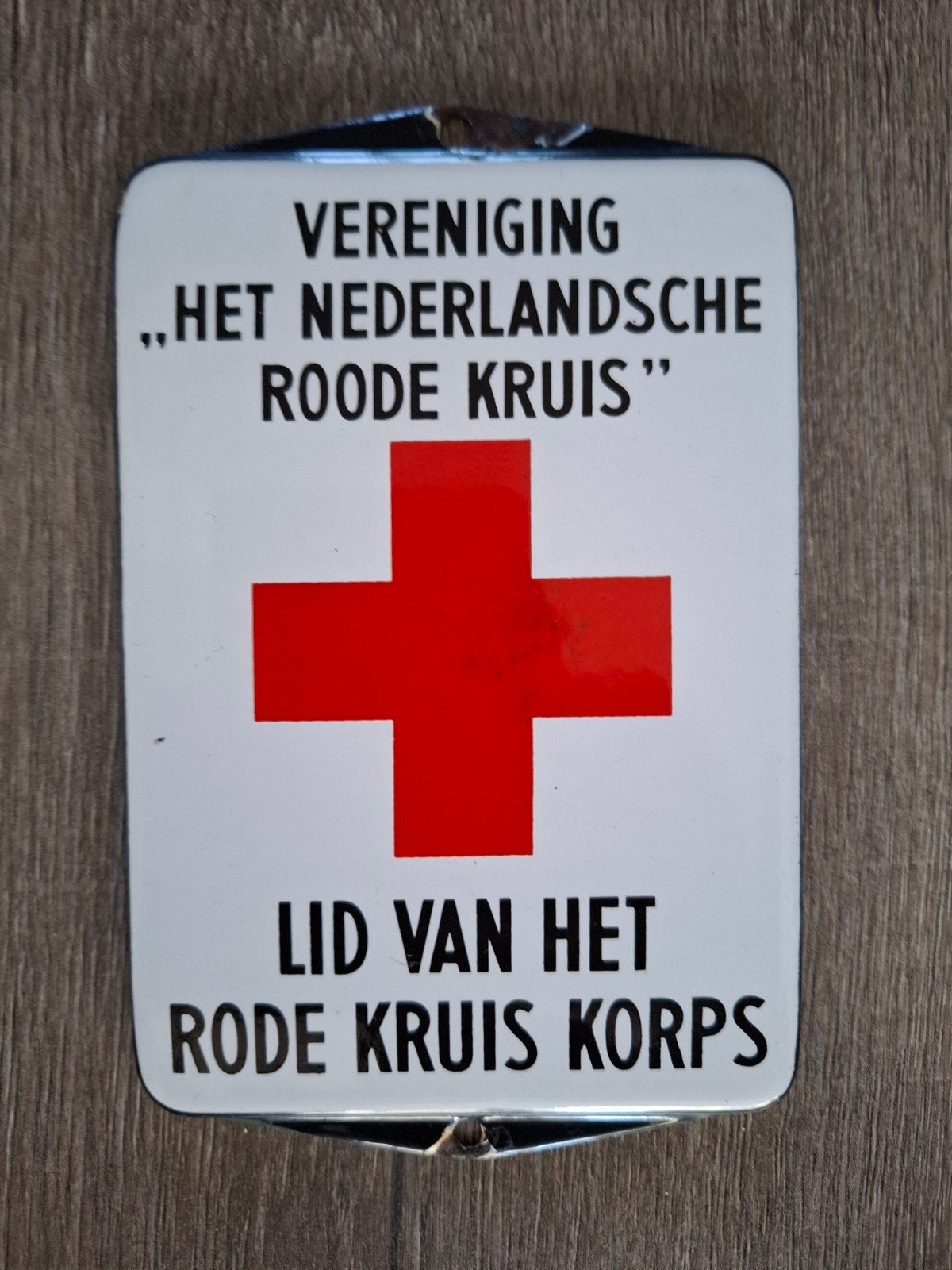 emaille deurpost roode kruis, Antiek en Kunst, Ophalen of Verzenden