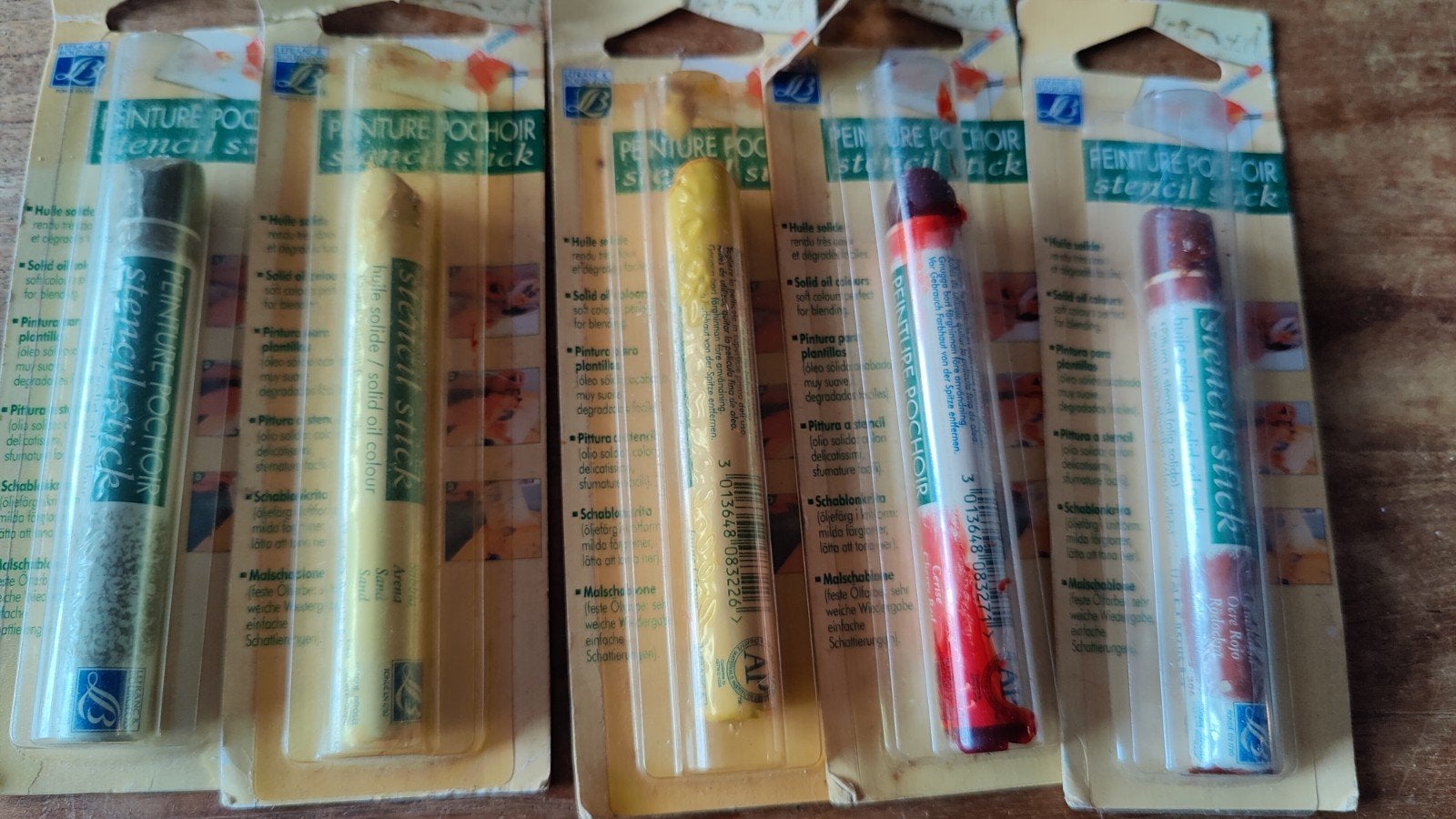 5x Lefranc & Bourgeois Peinture Pochoir Stencil Oil Sticks, Ophalen of Verzenden, Nieuw, Overige typen