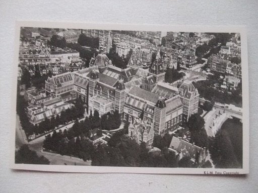 P285 Amsterdam - Luchtopname Rijksmuseum - 1948, Verzamelen, Verzenden, 1940 tot 1960, Ongelopen, Noord-Holland