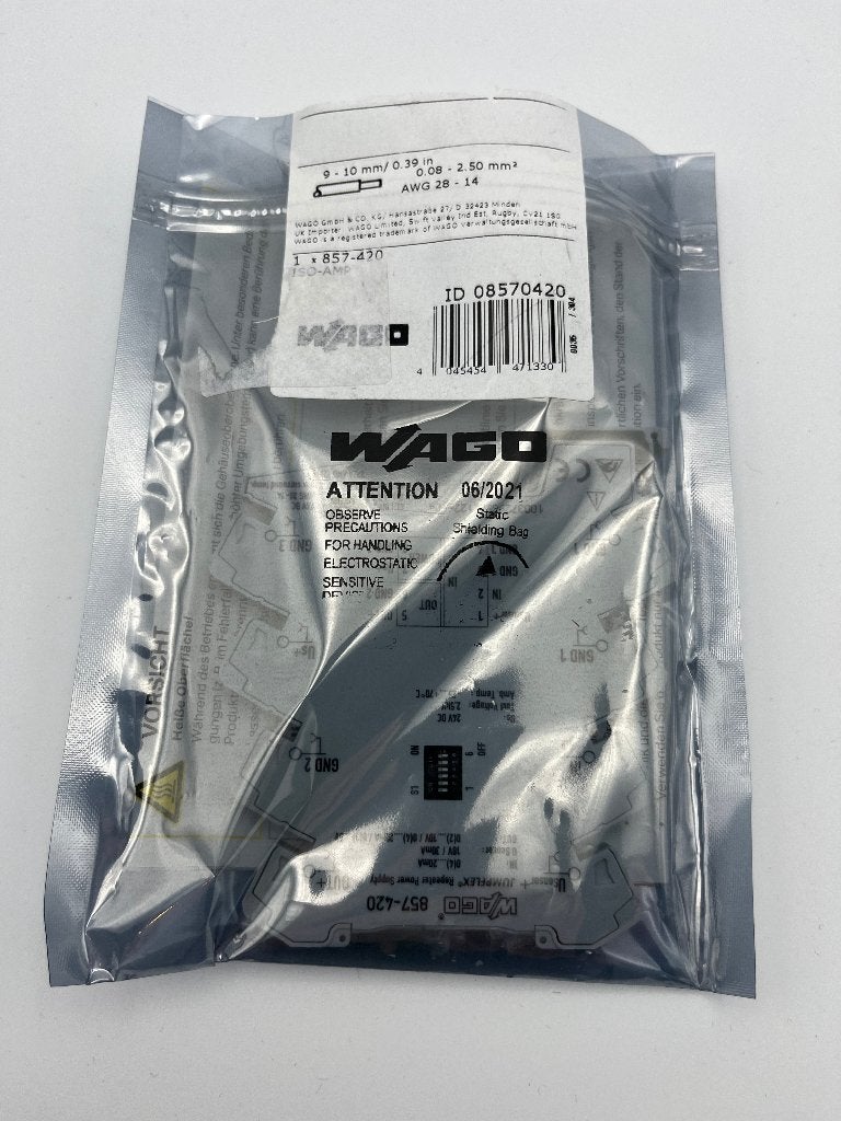Wago 857-420 Signal Conditioner 24V DC Nieuw OVP, Verzenden, Nieuw, Wago Nederland BV Postbus 2070, 7301 DB Apeldoorn info-nl@wago.com
