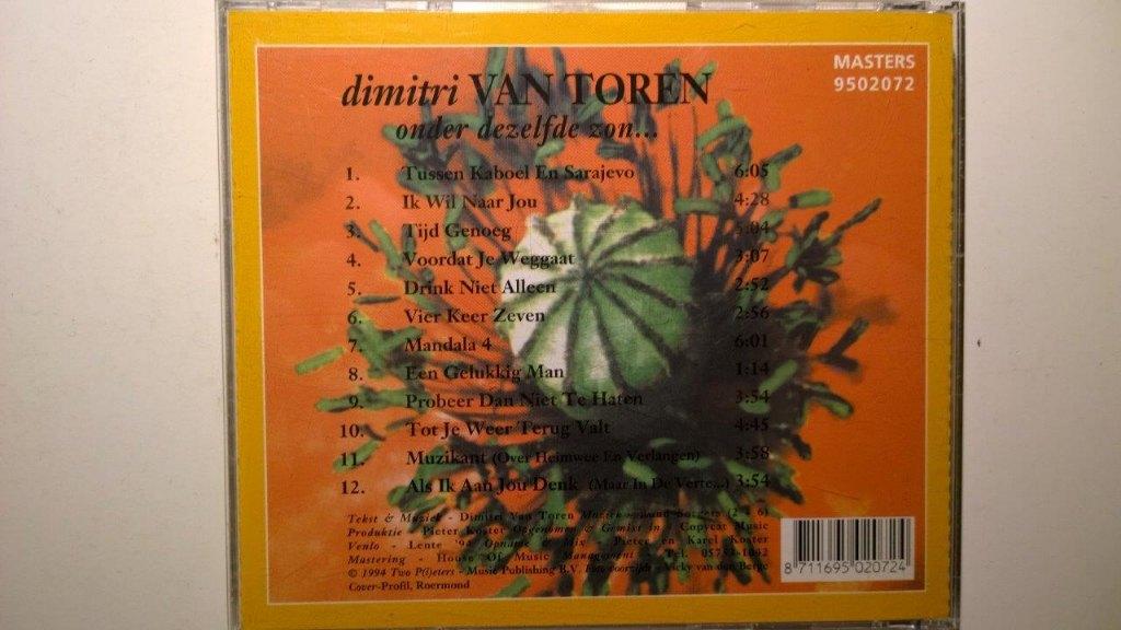 Dimitri Van Toren - Onder Dezelfde Zon, Cd's en Dvd's, Ophalen of Verzenden, Zo goed als nieuw, Pop