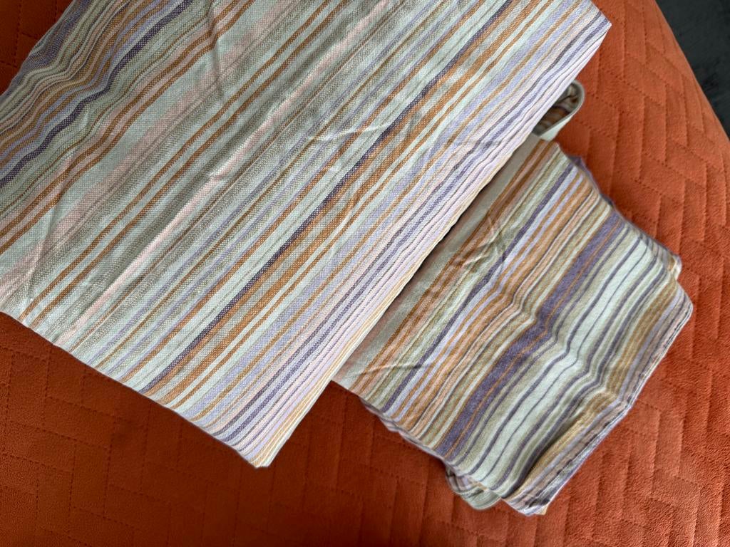 2 x JYSK dekbedovertrek 140 x 200 gestreept tweepersoons, Gebruikt, Overige kleuren, Dekbedovertrek, Tweepersoons