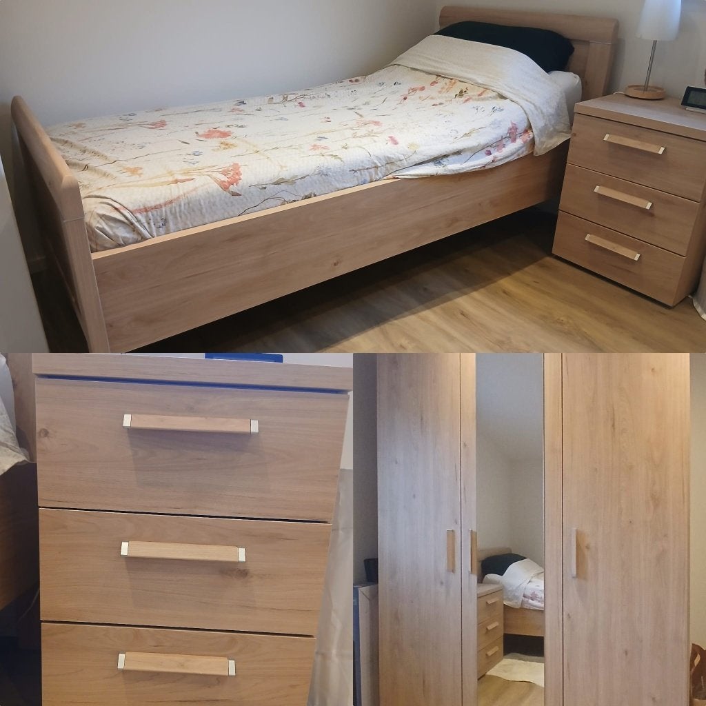 Bed, kast en nachtkastje van Beterbed, Ophalen, 50 tot 100 cm, Zo goed als nieuw, Minder dan 100 cm