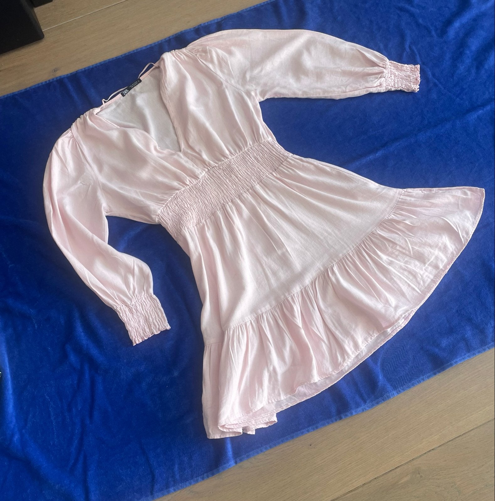 Zara Roze Jurk Maat S met Lange Mouwen, Ophalen of Verzenden, Roze, Maat 36 (S), Gedragen