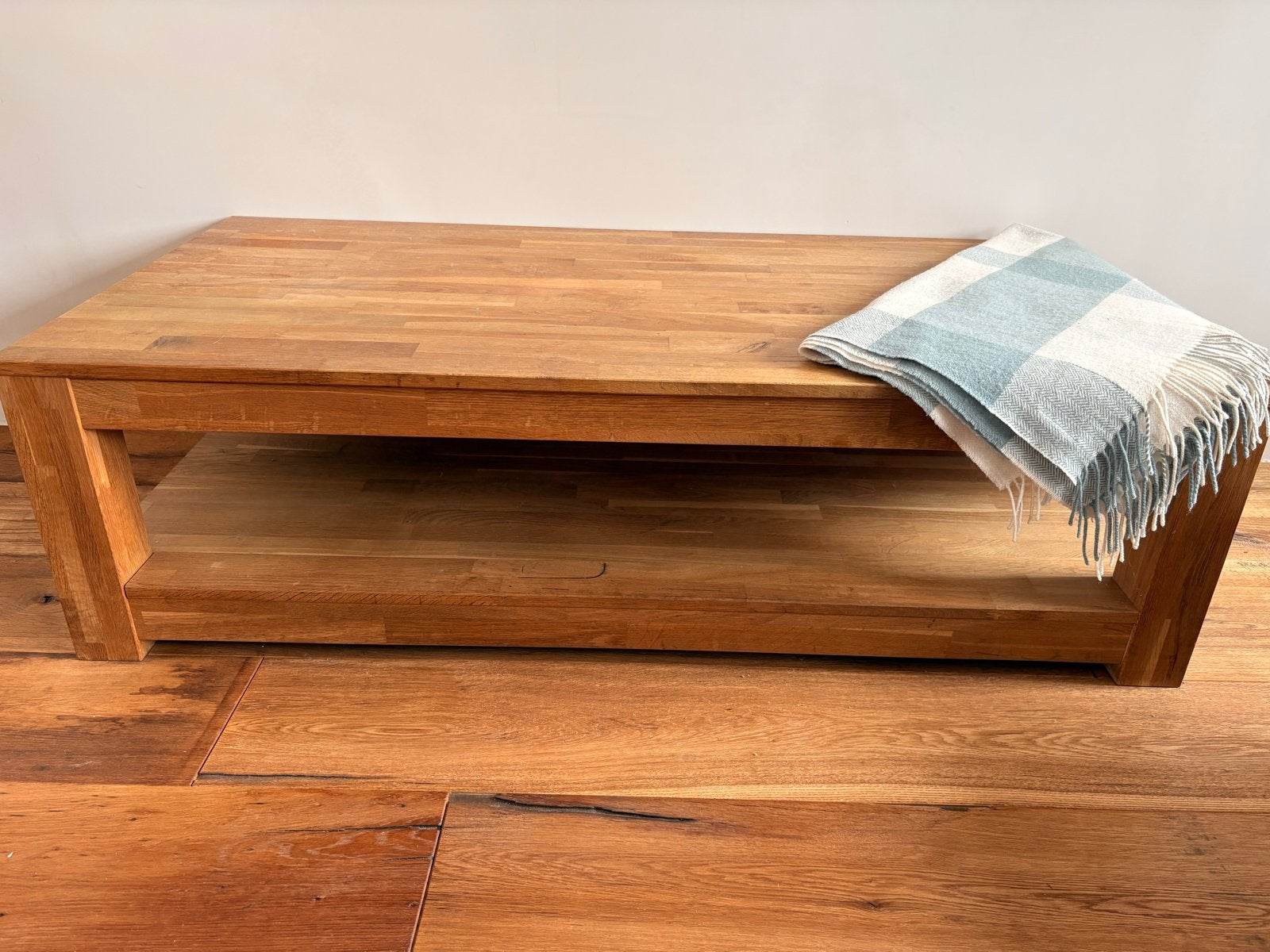 Coffee table with storage space, Ophalen, 100 tot 150 cm, Eikenhout, 50 tot 100 cm