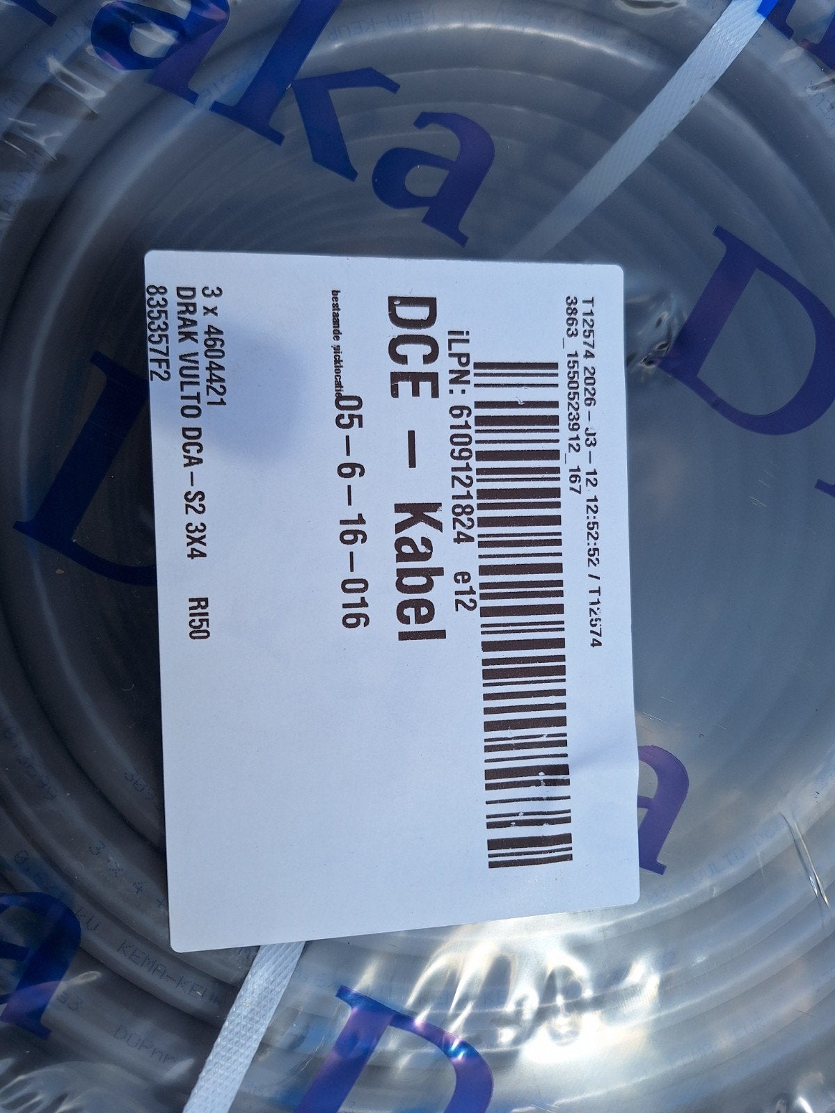 Grondkabel 50 meter 3x4 + as4mm2 Draka Volto DCA, Ophalen, Nieuw, Kabel of Snoer