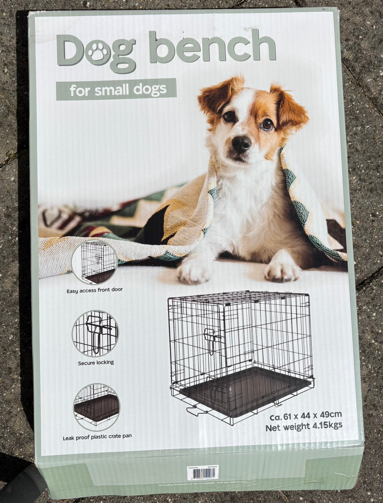 Hondenbench / Dog bench (Maat S - 61x44x49 cm), Ophalen, Zo goed als nieuw