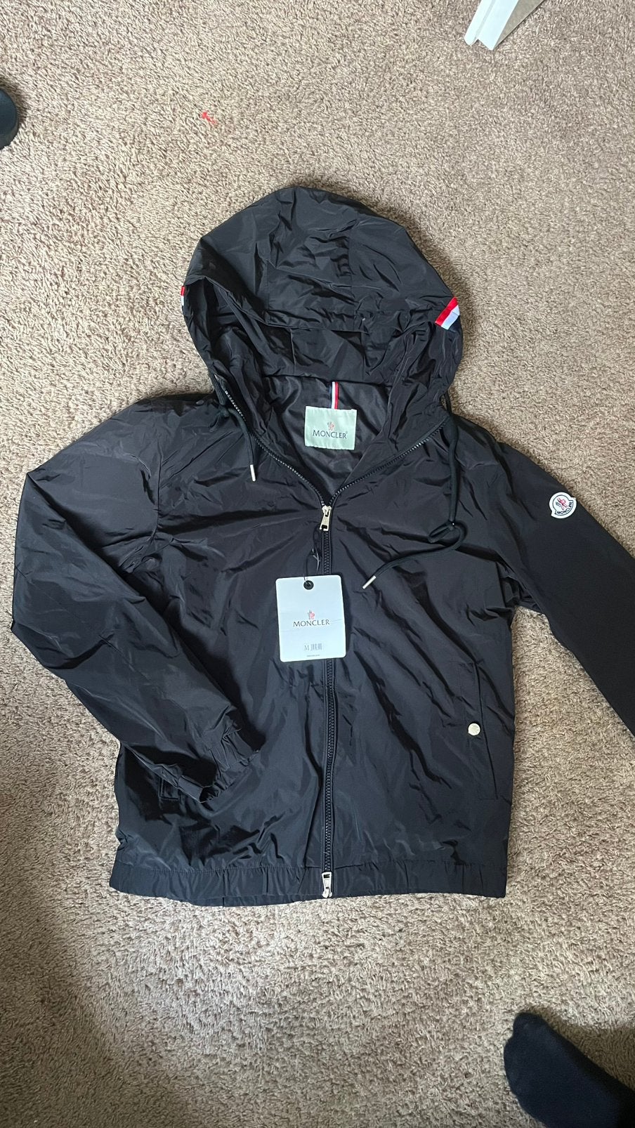 Moncler windbreaker, Kleding | Heren, Jassen | Zomer, Ophalen of Verzenden, Nieuw, Maat 48/50 (M), Zwart