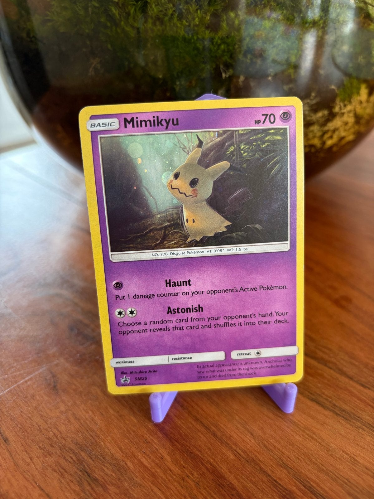 Pokémon Mimikyu SM29 Black Star Promo - Near Mint, Hobby en Vrije tijd, Ophalen of Verzenden, Zo goed als nieuw, Losse kaart