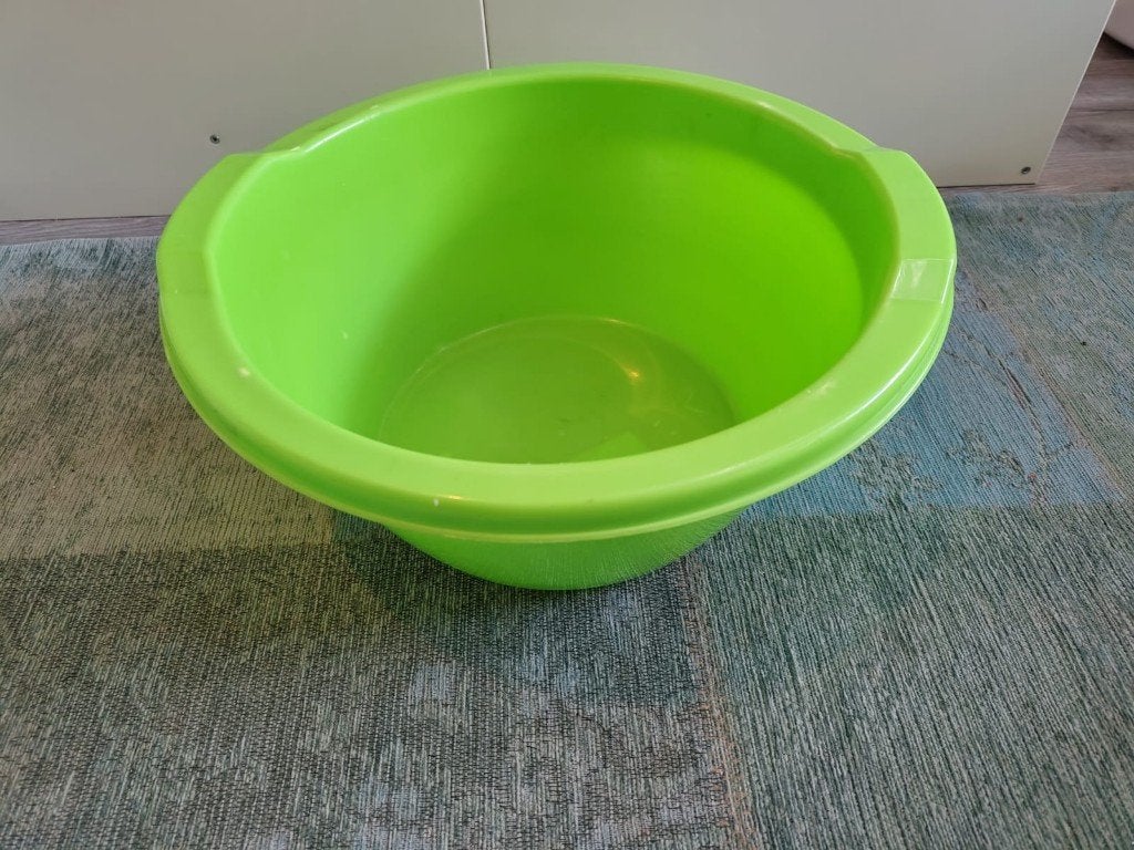 Wasbak groen, Ophalen, Zo goed als nieuw, Kunststof, Groen