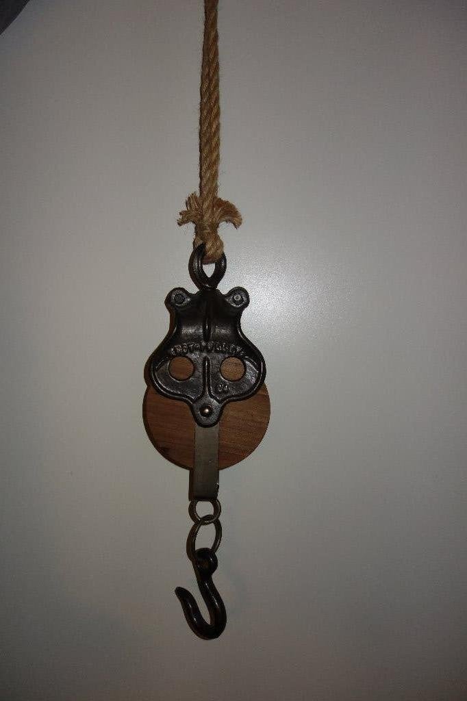 Katrol gietijzer, gebruik of deco., Ophalen of Verzenden
