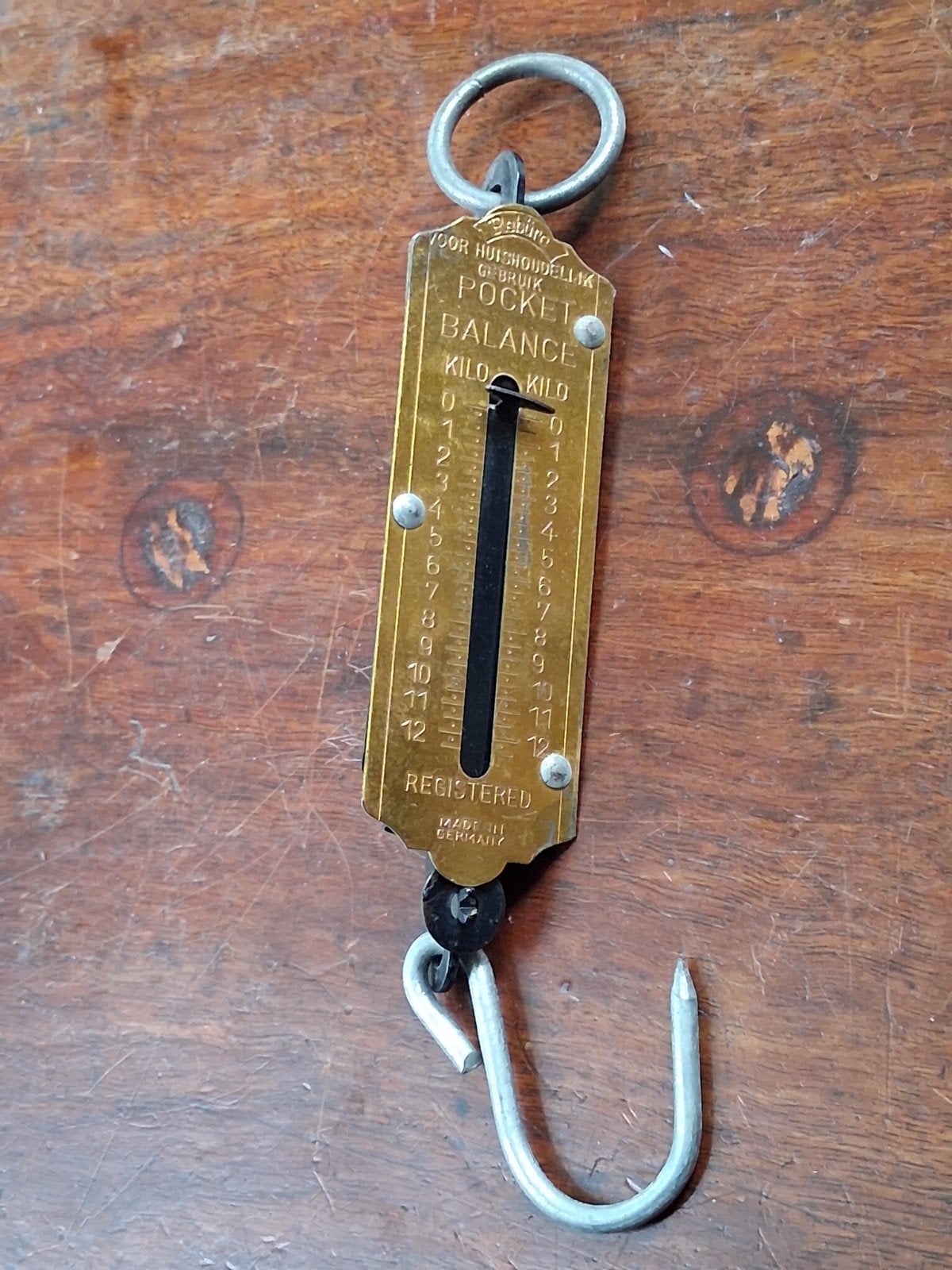 Antieke zakweegschaal - Pocket Balance - Made in Germany, Antiek en Kunst, Ophalen of Verzenden