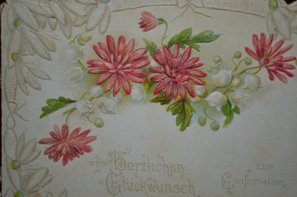 DUITSLAND 1900 RELIEF HEILIGE COMMUNIE SNEEUWKLOKJES, Ophalen of Verzenden, Voor 1920, Gelopen, Sterren en Beroemdheden