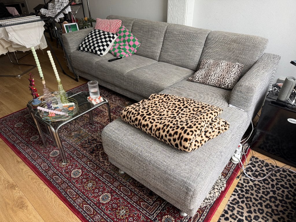 Hoekbank voor niks (grijs), Ophalen, 250 tot 300 cm, Gebruikt, 100 tot 125 cm